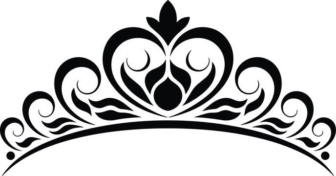 Elegant tiara design on white background