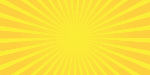 Orange Sunburst Pattern with yellow Background. Rays. Radial. Summer Banner. Exploding star burst texture japanese radius cartoon pattern abstract eps editable vector