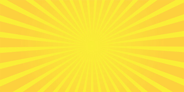 Orange Sunburst Pattern with yellow Background. Rays. Radial. Summer Banner. Exploding star burst texture japanese radius cartoon pattern abstract eps editable vector