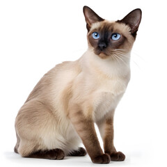 Elegant Siamese Cat With Blue Eyes