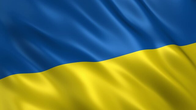 waving ukraine national flag animation loop