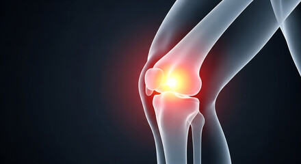 무릎 통증이 빛나다 밝은 의료 엑스레이