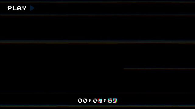 animated of vhs tape playing. 4k alpha channel