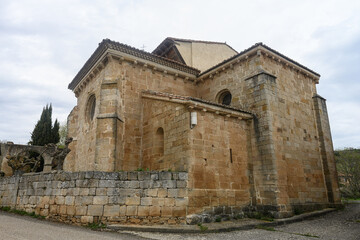 Stone tower and cloister of San Andres Church in Barrio de San Pedro