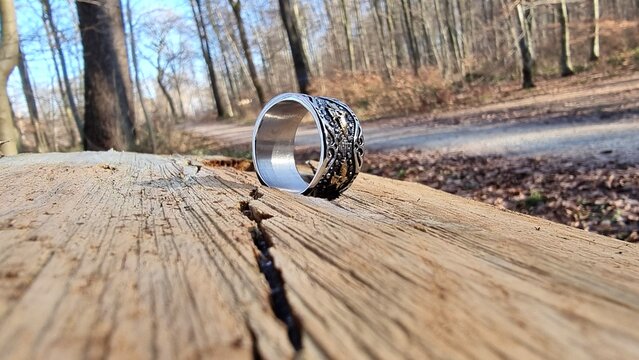 Faravahar ring in the forest