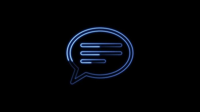 Speech bubble icon vector animation. 4k stock video