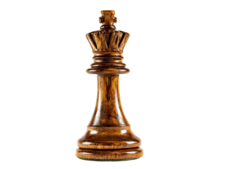 A close-up view of the chess piece, the King Isolated Transparent Background, PNG