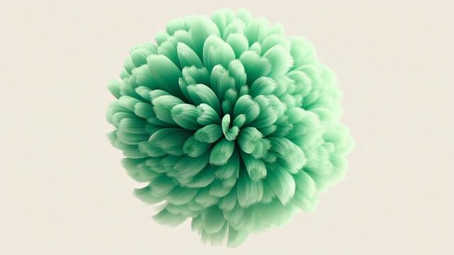 Vibrant green floral abstract animation with soft background texture