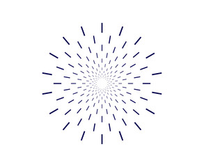 Obraz premium Sunburst hand drawn Spiral Lines Blue Color Abstract Design Vector Illustration