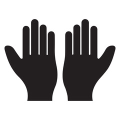 Obraz premium Praying icon. raise hands. glyph style. silhouette Victor Art Illustration