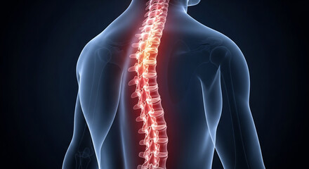 척추 뼈, 붉게 빛나는 건강한 모습