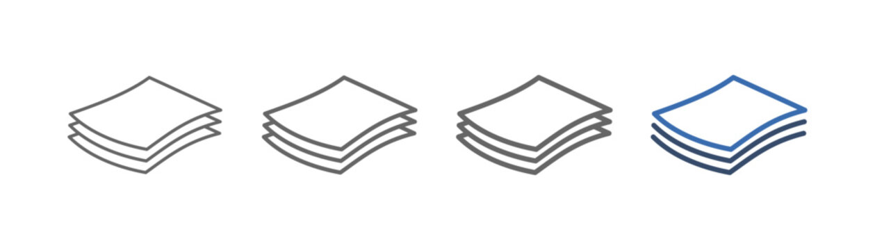 
outline icon set layers with mask layer design