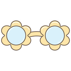 Flower Shaped Sunglasses Illustration