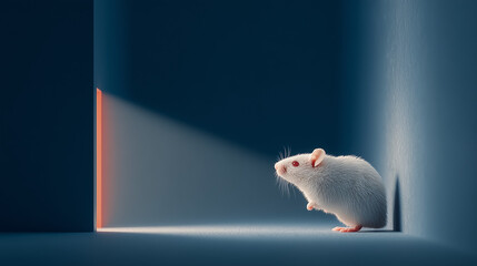Hologram Interaction A Mouse trying to catch a light beam projected by a  Pro with Pencil A