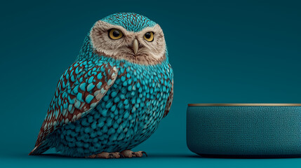 Glitch Reality A Owl partially pixelated standing next to a distorted Wireless Charging Pad A