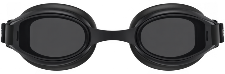 Black swimming goggles sports black goggles isolated on a transparent background