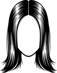 silhouette of a girl's hair 