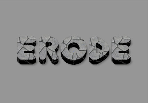 Gray And Black Concrete Grunge Text Effect Eroded Stone Bold Font