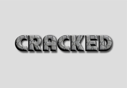 Black And Gray Concrete Grunge Text Effect Cracked Stone Rough Distressed Font