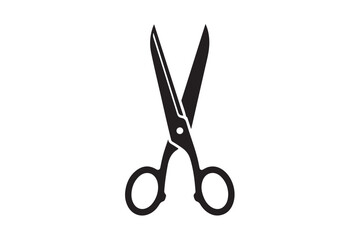 scissors silhouette vector isolated on white background