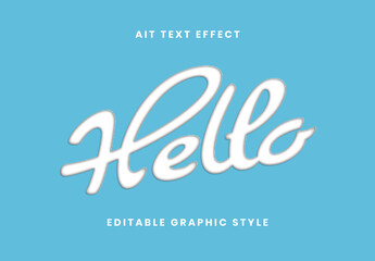 White And Gray Paper Cutout Text Effect Handwritten Script Font