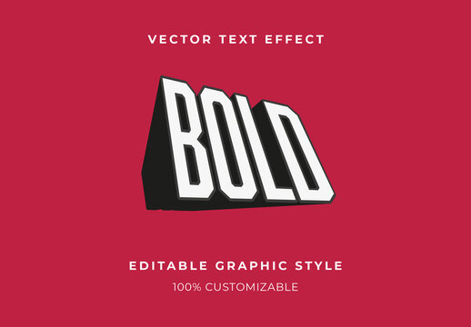 Bold Extruded Block Shadow Text Effect