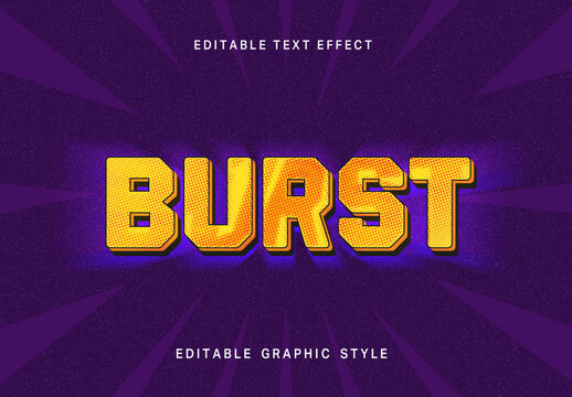Comic Halftone Burst Text Effect