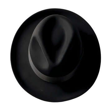 A stylish black zorro hat on white background