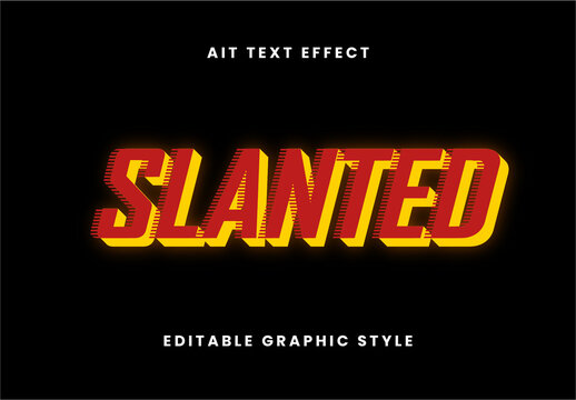 Red And Yellow Speed Text Effect Bold Slated 3D Font