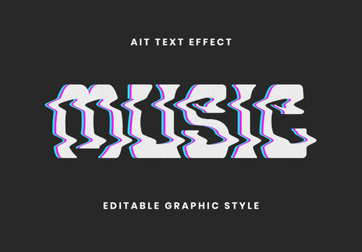Glitch Wave Distortion Text Effect