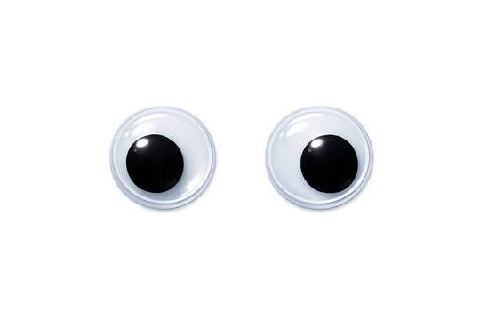 Googly wiggly eyes offering a funny, playful element for various projects, isolated with a transparent background