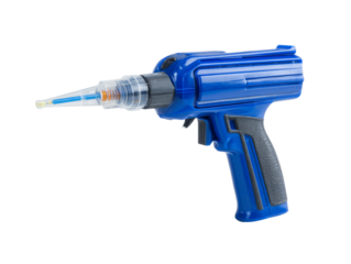 Blue medical device. A close-up shot of the device with a blue and transparent design Isolated Transparent Background, PNG