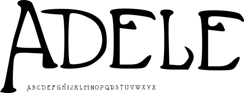 ADELE Classic Serif Display Font Alphabet &ndash; Elegant Editorial Font Type with Timeless Letterforms, Sophisticated Typography Meaning Luxury Branding, Logo Design, and Professional Graphic Design
