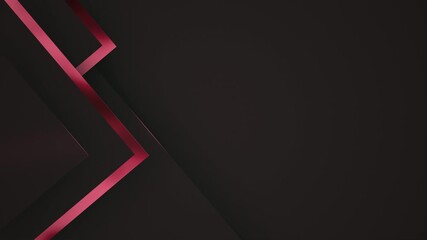 Dark abstract background with red neon light geometric design and modern architectural elements - Powered by Adobe