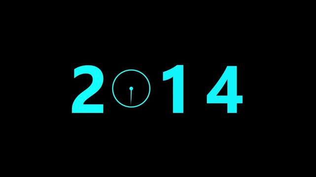 Cyan 208 Numbers with Clock Face Symbol on Black Background numeral time