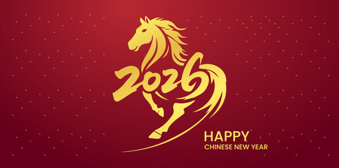Chinese Lunar New Year Horse Design Combining Calligraphy and Symbolic Horse Shape