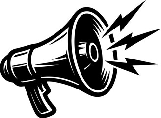 A 3d vector illustration of a megaphone icon isolated on white background for loud announcement speech and public communication message using an audio loudspeaker bullhorn to get attention