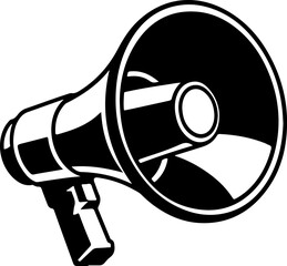 A 3d vector illustration of a megaphone icon isolated on white background for loud announcement speech and public communication message using an audio loudspeaker bullhorn to get attention