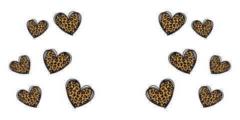 Modern leopard print vector illustration background, perfect for Valentine's Day design and various creative projects.