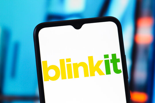 In this photo illustration, the Blinkit (Blink Commerce Private) logo is seen displayed on a smartphone screen.