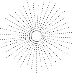 Obraz premium Rays taper inward with large length differences forming explosion.