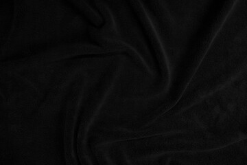 Elegant Black Draped Fabric Texture with Soft Folds