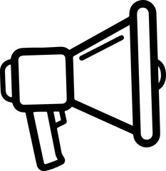 A 3d vector illustration of a megaphone icon isolated on white background for loud announcement speech and public communication message using an audio loudspeaker bullhorn to get attention
