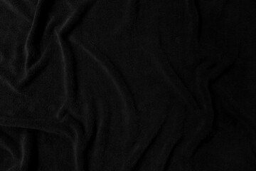 Elegant Black Draped Fabric Texture with Soft Folds
