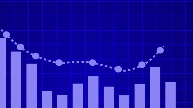 Corporate Business Growth Animation with Bar Chart Showing a Consistent Rise in Revenue and Market Performance