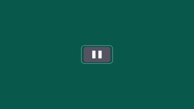 minimal media player play and pause button with expanding wave ui animation.