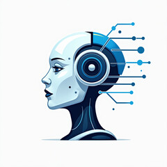 robot head icon transparent background