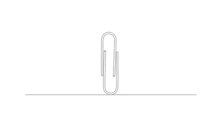 Minimalist single line drawing of a snowboard standing upright on a flat surface against a clean white background © Line Home
