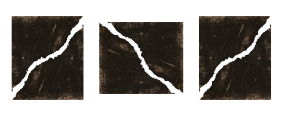 Dark crack grunge surface on torned paper collection 