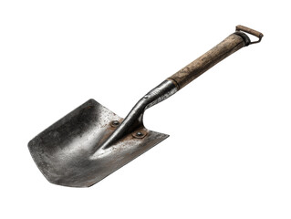 A close-up shot of a shovel on a surface  Isolated Transparent Background, PNG